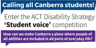 ACT Disability Strategy ‘Student Voice’ competition