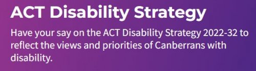 Open Forum #4 - ACT Disability Strategy