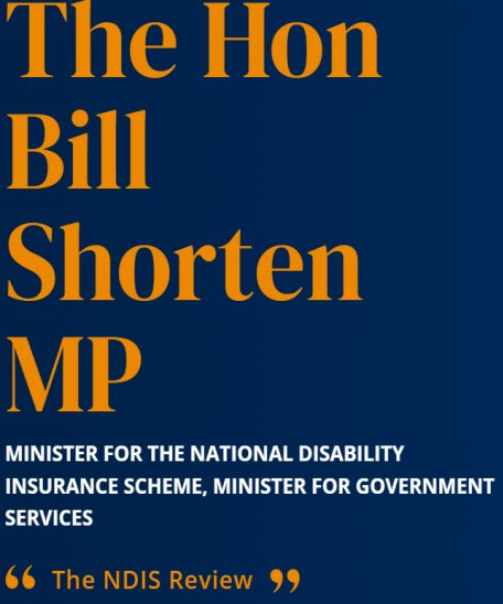 Hon Bill Shorten on the NDIS Review