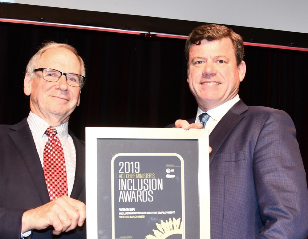 Seeing Machines wins at the 2019 Chief Minister's Inclusion Awards