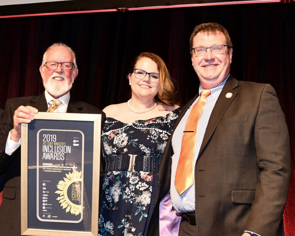 ACT State Emergency Service, Tuggeranong Unit wins at the 2019 Chief Minister's Inclusion Awards